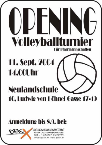 Plakat für Volleyball